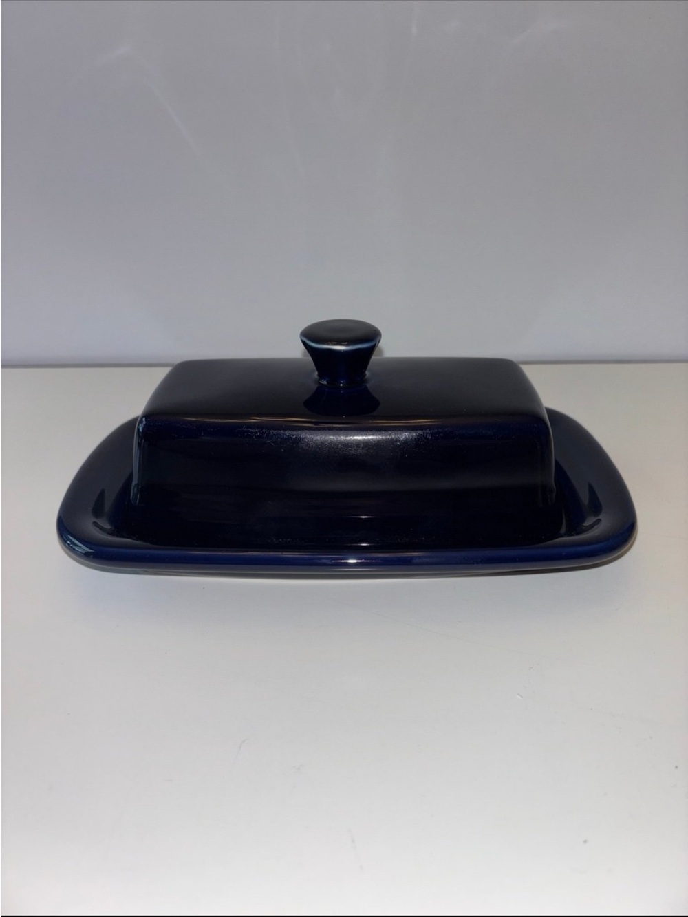 Vintage Cobalt Blue Fiestaware large butter dish